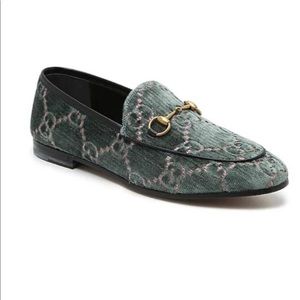 Gucci Jordaan Jacquard Velvet Leather Loafer